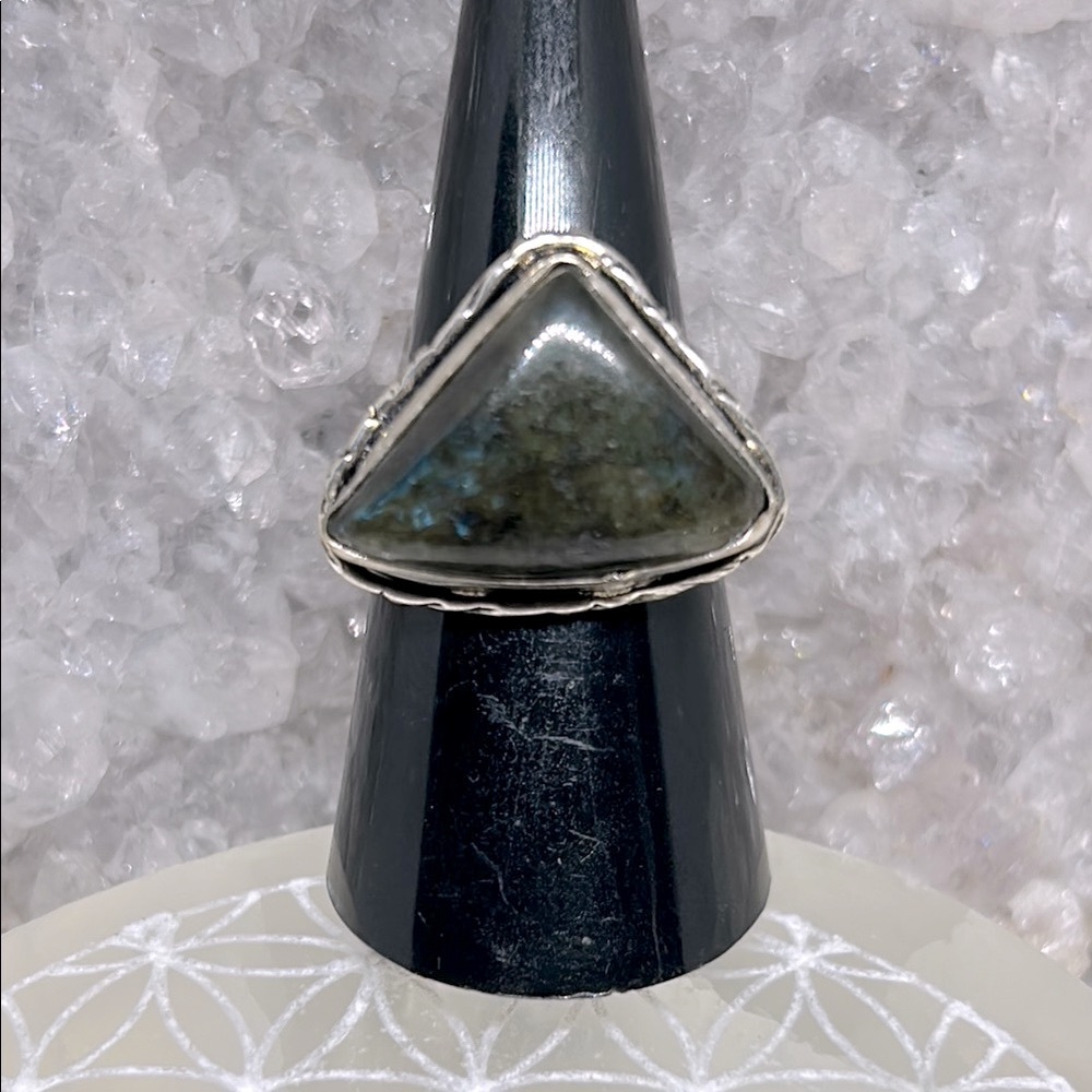 Labradorite Silver Plated Ring